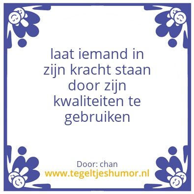 Tegeltje: kracht