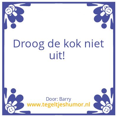 Tegeltje: Kok