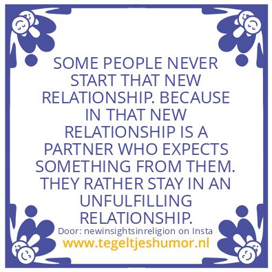 Tegeltje: THAT NEW RELATIONSHIP.