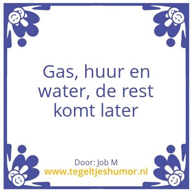 Tegeltje: Geld wijsheid