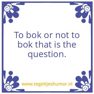 Tegeltje: Bok