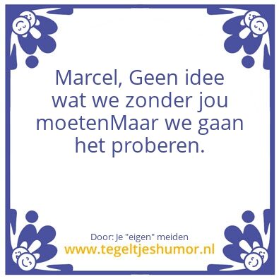 Tegeltje: Afscheid