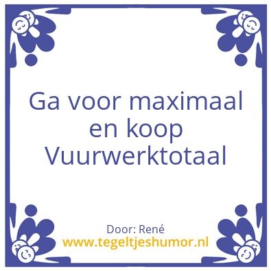 Tegeltje: Vuurwerktotaal