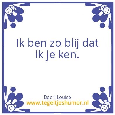 Tegeltje: Blij