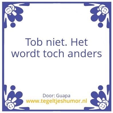 Tegeltje: Tobben
