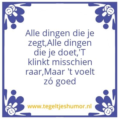 Tegeltje: Tegel