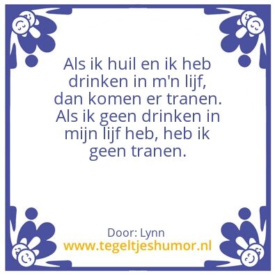 Tegeltje: De traan