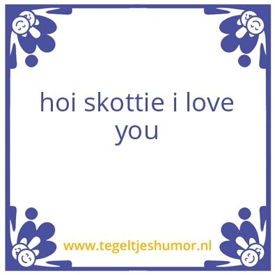 Tegeltje: hoi