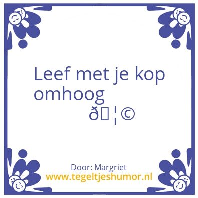 Tegeltje: Advies