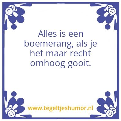 Tegeltje: Boemerang