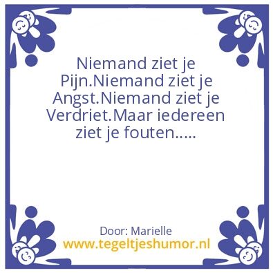 Tegeltje: ….