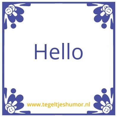 Tegeltje: Lelijk