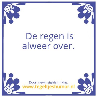 Tegeltje: strange yet good
