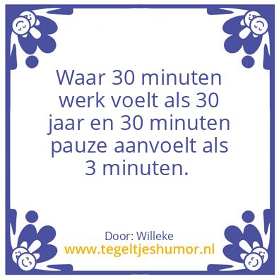 Tegeltje: Werk