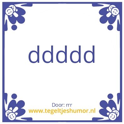 Tegeltje: aa