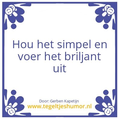 Tegeltje: Simpel