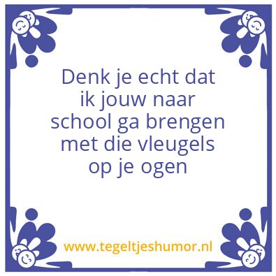Tegeltje: BHT