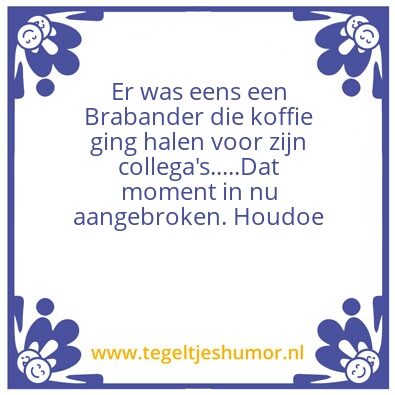 Tegeltje: koffie