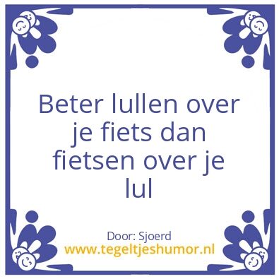 Tegeltje: Fiets