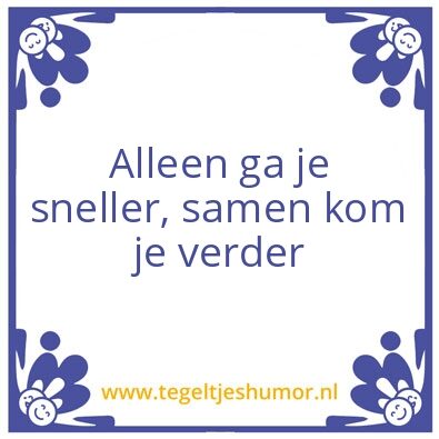 Tegeltje: Samen