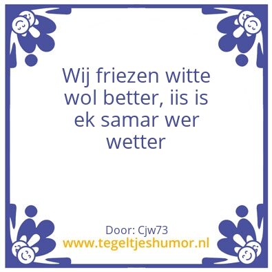 Tegeltje: Fries