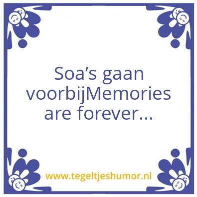 Tegeltje: Soa
