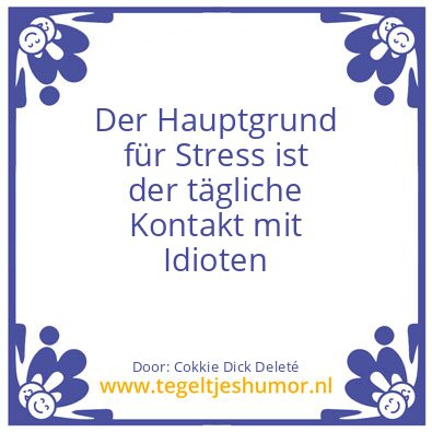 Tegeltje: Stress