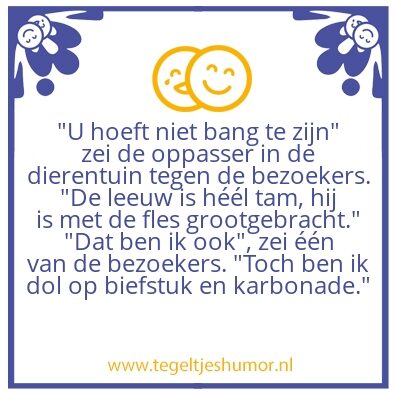 Tegeltje: Tamme leeuw