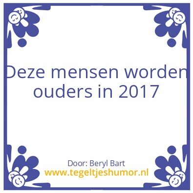 Tegeltje: Zwanger in 2017