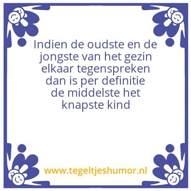 Tegeltje: Middelste