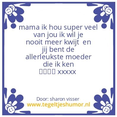 Tegeltje: mama