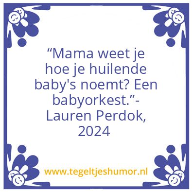 Tegeltje: Babyorkest