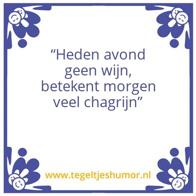 Tegeltje: Wijn