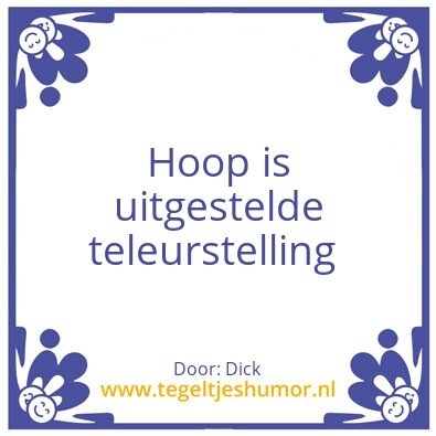 Tegeltje: Hoop