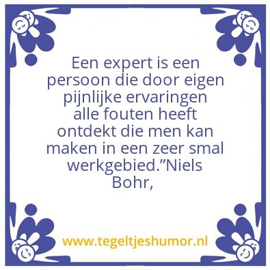 Tegeltje: Expert