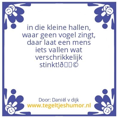 Tegeltje: Kleine hallen