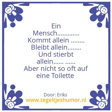 Tegeltje: Ein mensch