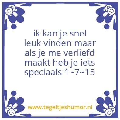 Tegeltje: Tegeltje