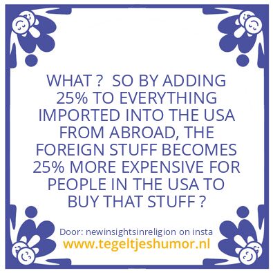 Tegeltje: Tariffs..