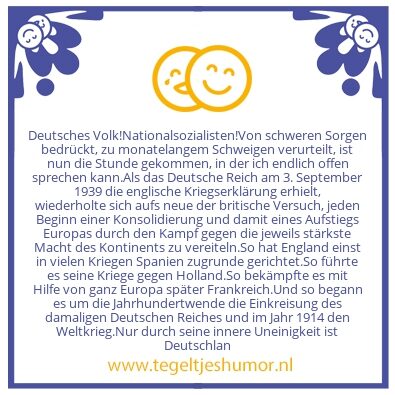 Tegeltje: Hitler speech