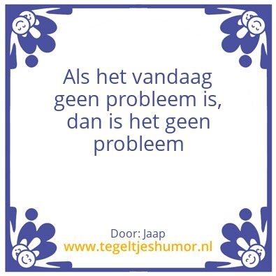 Tegeltje: probleem?