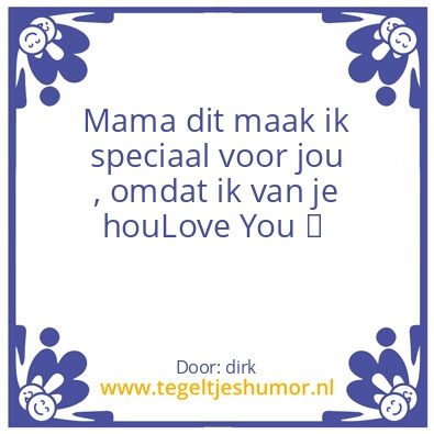 Tegeltje: mama