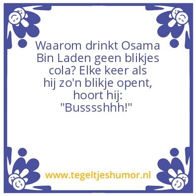 Tegeltje: Osama bin laden fack hem
