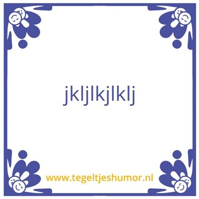Tegeltje: koen