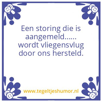 Tegeltje: Storing