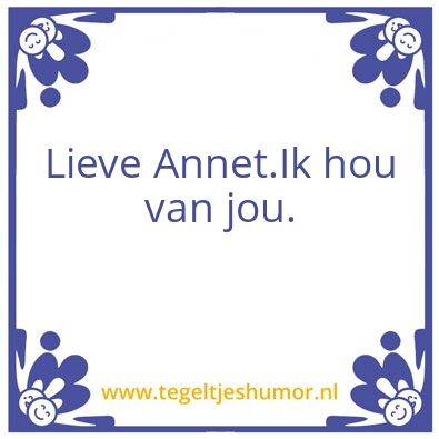 Tegeltje: Annet