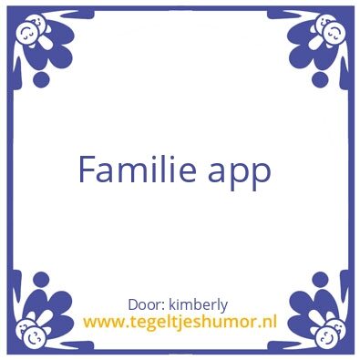 Tegeltje: familie