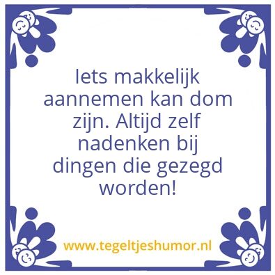 Tegeltje: Gezegd