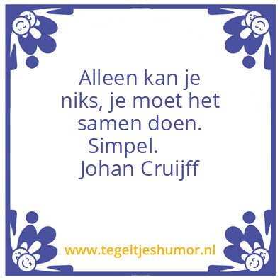 Tegeltje: Samenwerken