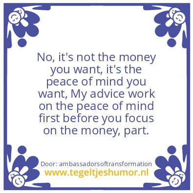 Tegeltje: I know
